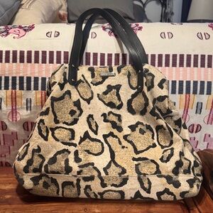 Rebecca Minkoff Leopard Print Tote with Black Handles